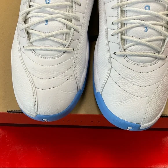 AIR JORDAN 12+RETRO MELO UNIVERSITY BLUE SZ 13 USED display picture 2